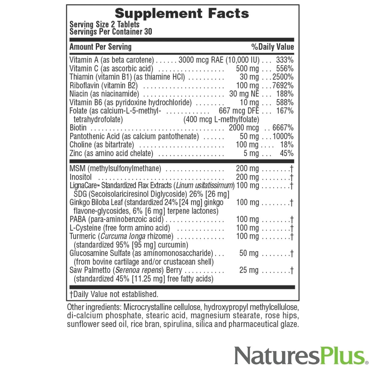 Nature's Plus, Ultra Hair Plus For Women S/R, 60 Tablets UPC 097467048331 | Hilife Vitamins