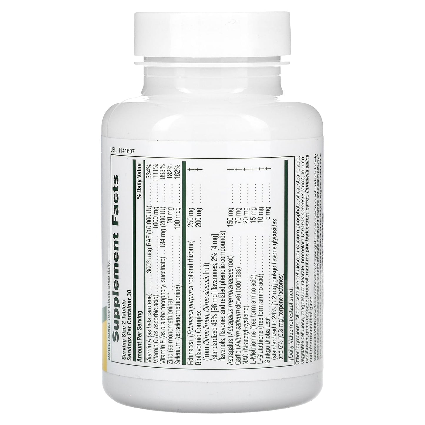 Nature's Plus, Commando 2000, Anitoxidant Protection, 60 Tablets UPC 097467049659 | Hilife Vitamins