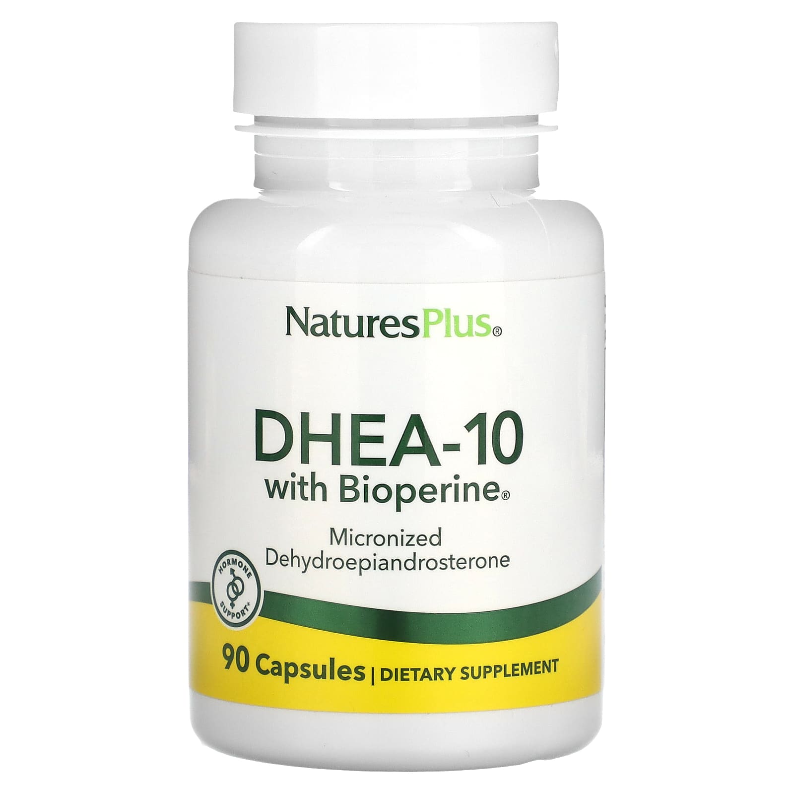 Nature's Plus, Dhea 10 mg, 90 Vegetarian Capsules UPC 097467049673 | Hilife Vitamins