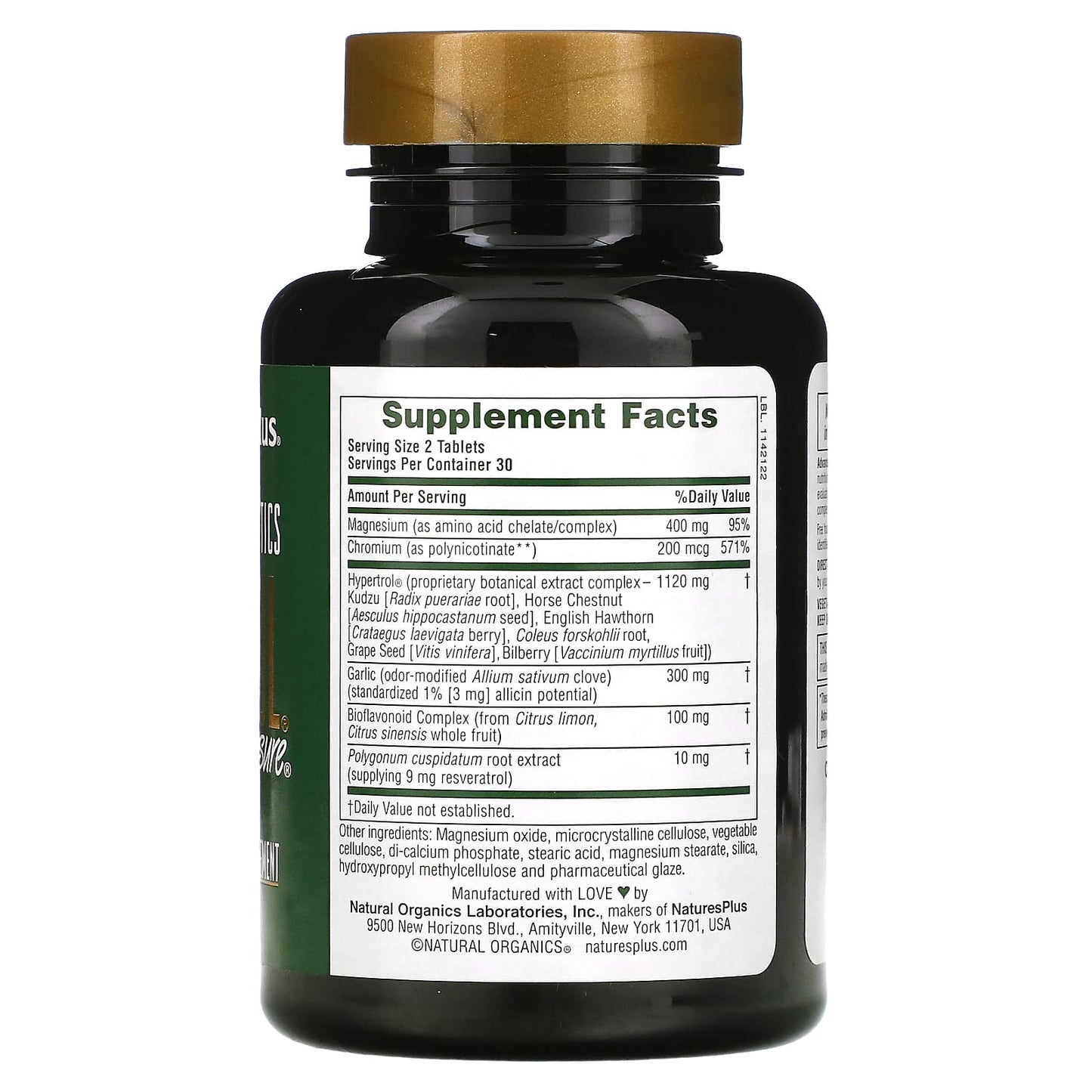 Nature's Plus, Advanced Therapeutics, Hypertrol, Rx-Blood Pressure, 60 Tablets UPC 097467049970 | Hilife Vitamins