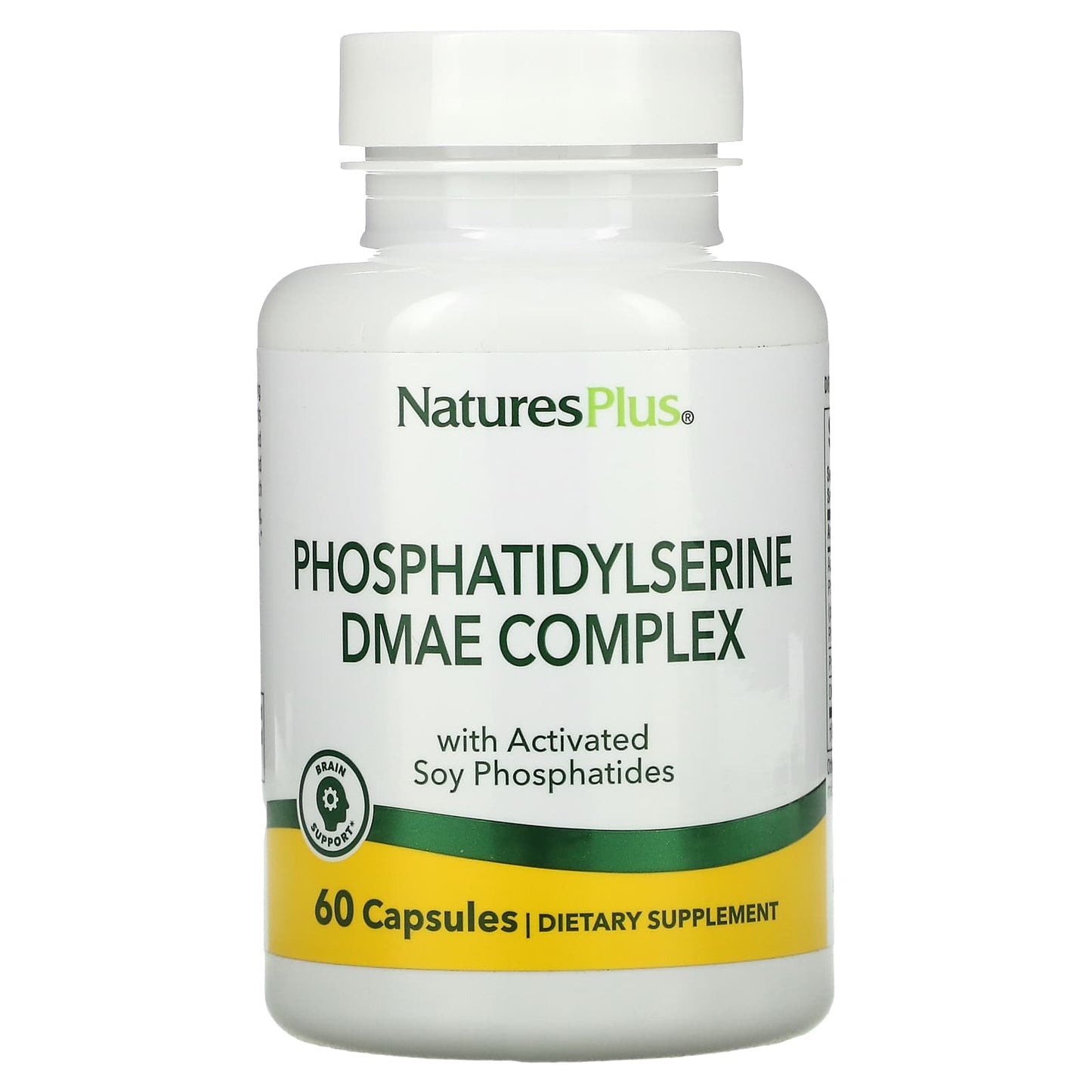Nature's Plus, Phosphatidylserine DMAE Complex, 60 Vegetarian Capsules UPC 097467051805 | Hilife Vitamins