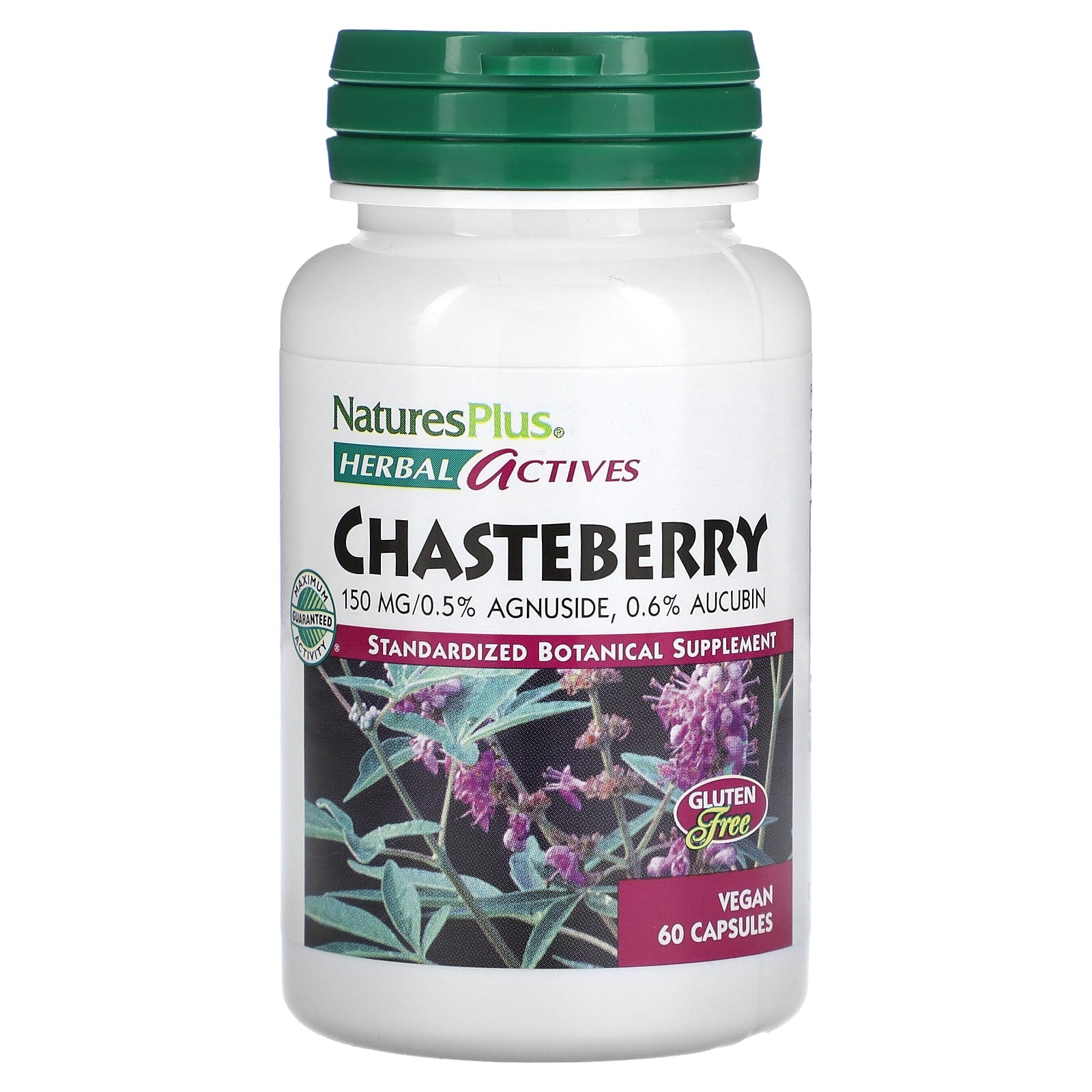 Nature's Plus, Chasteberry 150 mg, 60 Vegetarian Capsules UPC 097467071445 | Hilife Vitamins