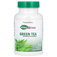 Nature's Plus, Green Tea Chinese 400 mg, 60 Vegetarian Capsules UPC 097467071889 | Hilife Vitamins