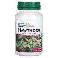 Nature's Plus, English Hawthorne Berry 150 mg, 60 Vegetarian Capsules UPC 097467072008 | Hilife Vitamins