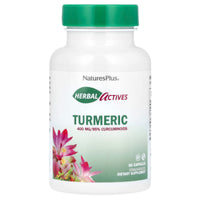 Nature's Plus, Turmeric 400 mg, 60 Vegetarian Capsules UPC 097467072848 | Hilife Vitamins