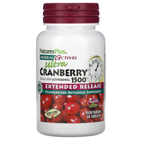 Nature's Plus, Herbal Actives, Ultra Cranberry 1500, 1,500 mcg, 30 Tablets UPC 097467073166 | Hilife Vitamins