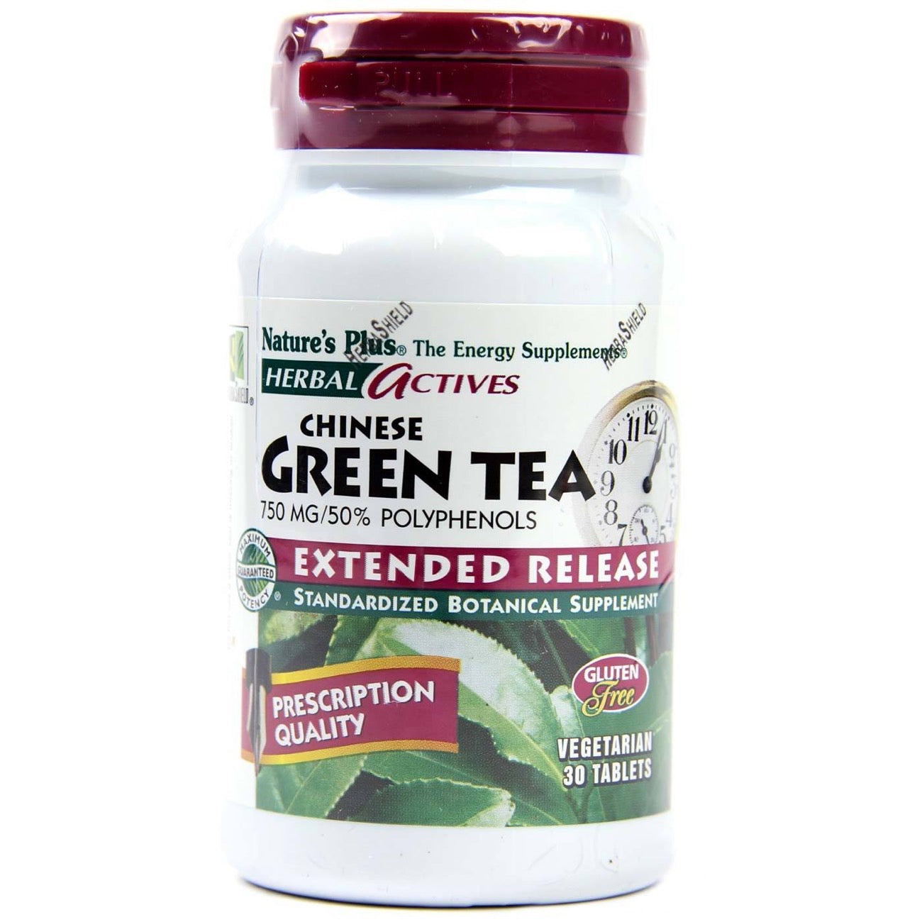 Nature's Plus, Green Tea Extended Release 750 mg, 30 Tablets UPC 097467073272 | Hilife Vitamins