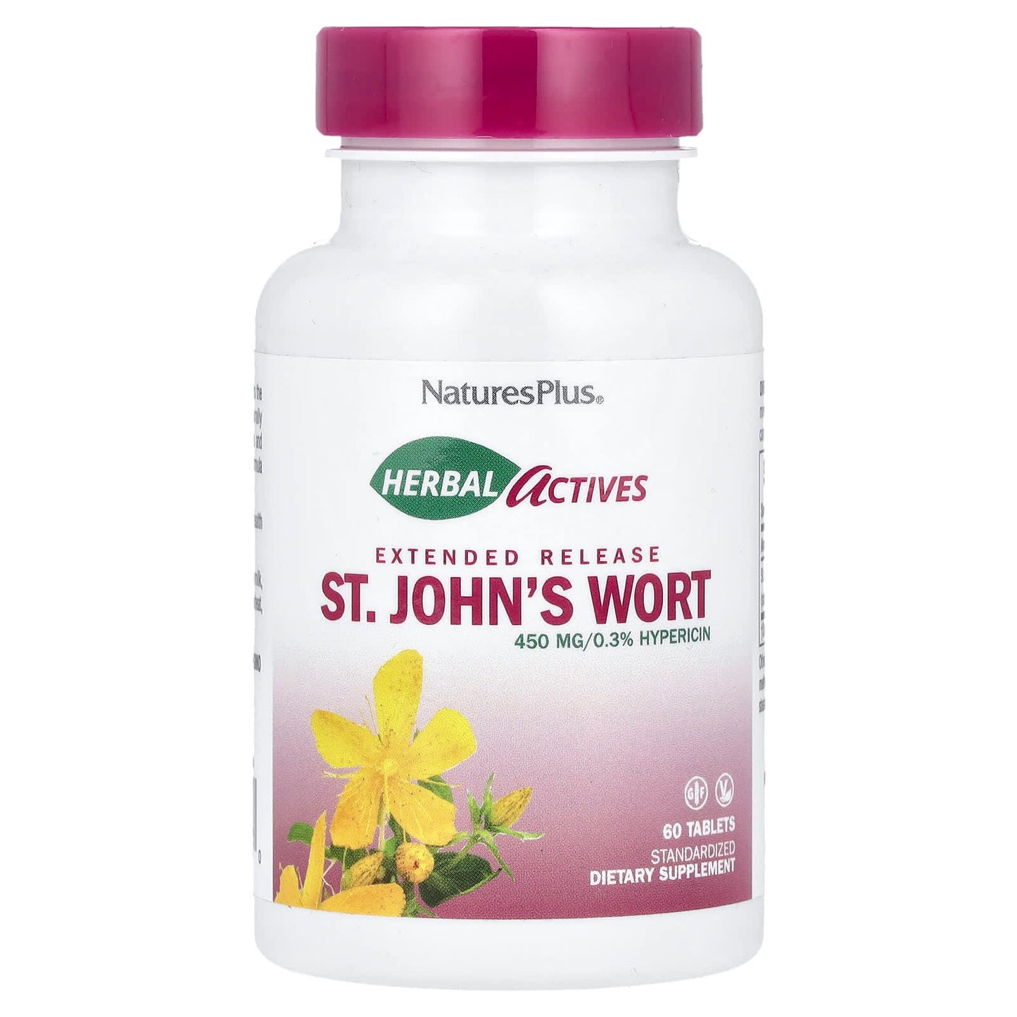 Nature's Plus, St. John's Wort Extended Release 450 mg, 60 Tablets UPC 097467073500 | Hilife Vitamins