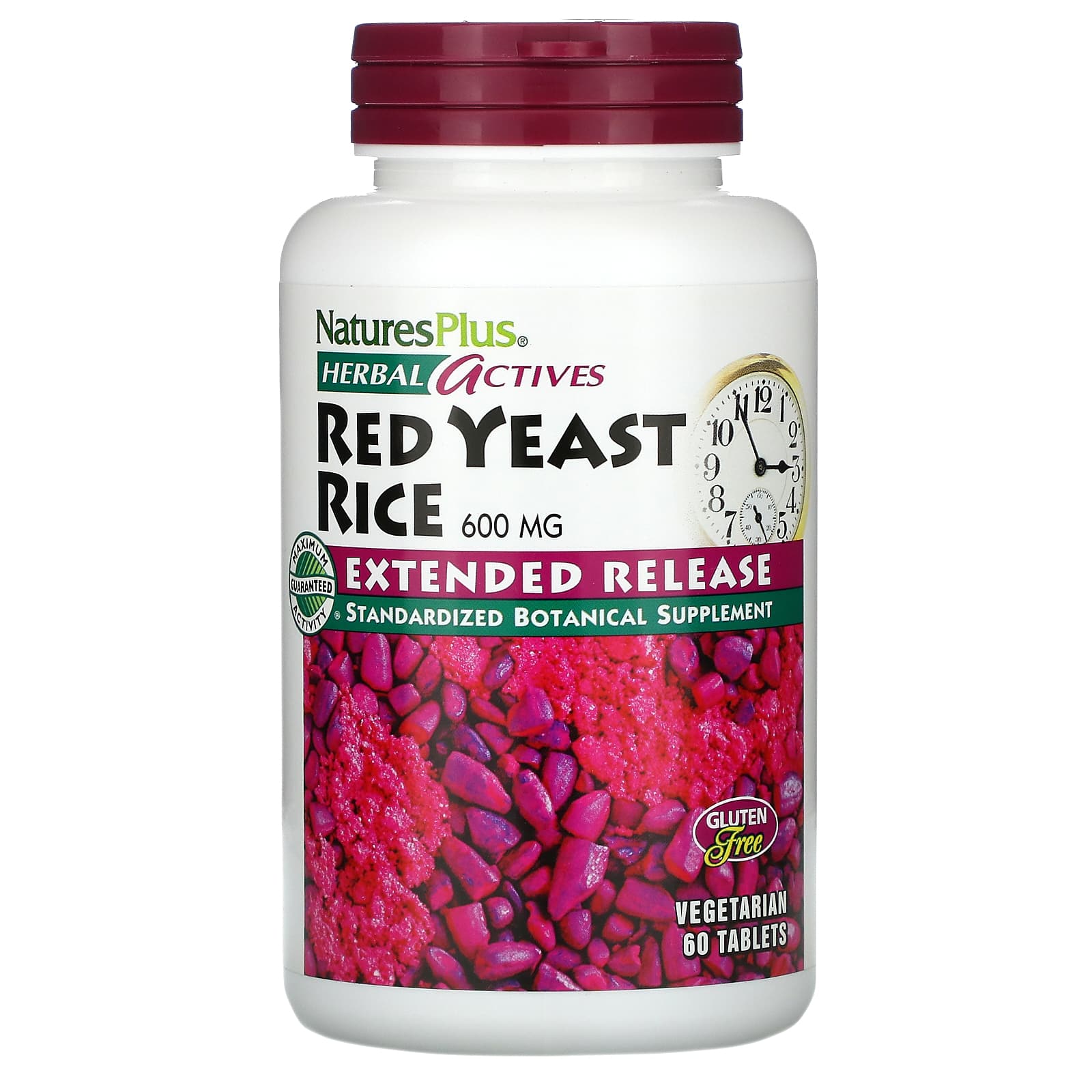 Nature's Plus, Herbal Actives, Red Yeast Rice, 600 mg, 60 Tablets UPC 097467073616 | Hilife Vitamins