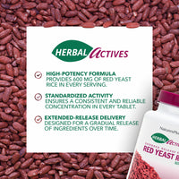 Nature's Plus, Herbal Actives, Red Yeast Rice, 600 mg, 60 Tablets UPC 097467073616 | Hilife Vitamins