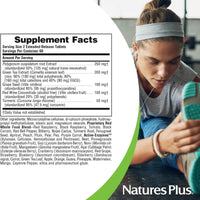 Nature's Plus, Herbal Actives, Resveratrol, Extended Release, 125 mg, 120 Tablets UPC 097467073715 | Hilife Vitamins