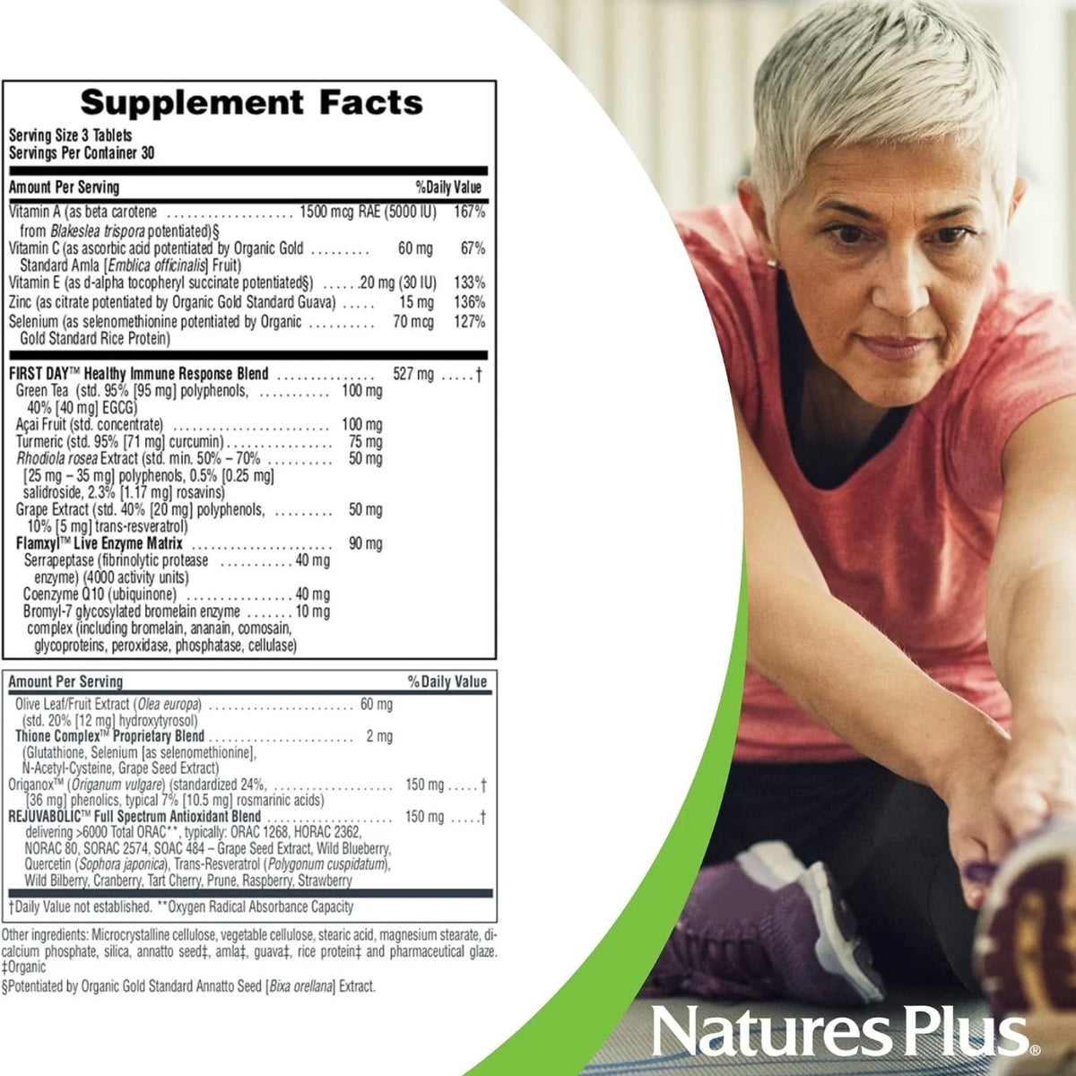 Nature's Plus, ageLOSS, First Day Healthy Immune Response, 90 Tablets UPC 097467080034 | Hilife Vitamins