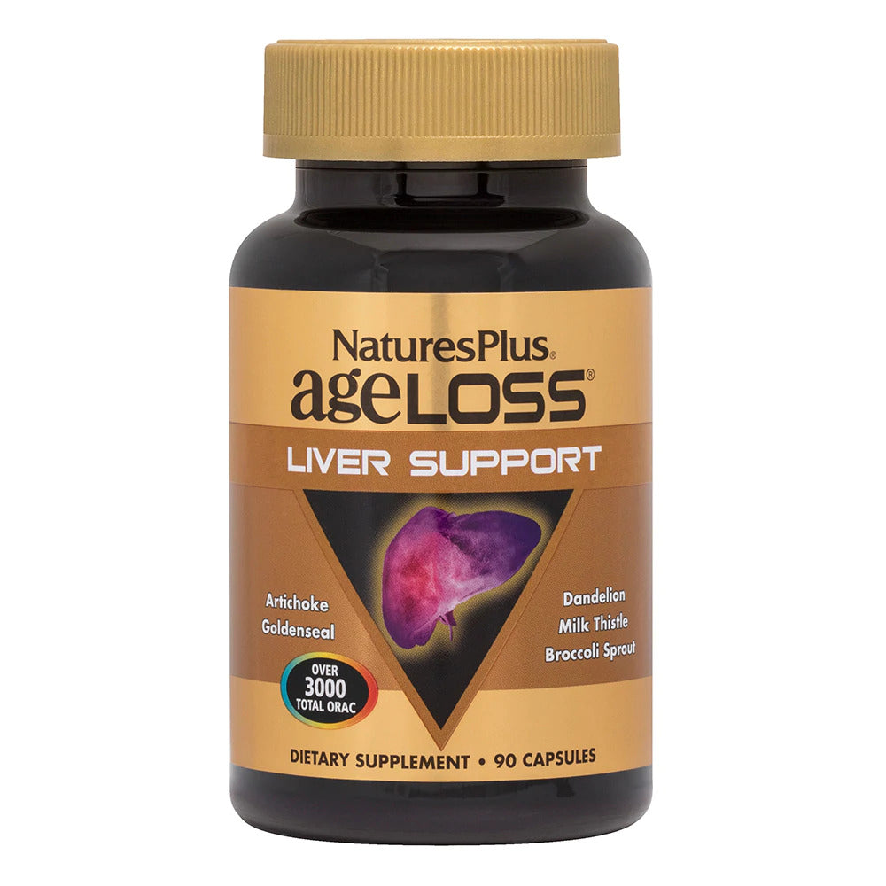 Nature's Plus, Ageloss Liver Support, 90 Vegetarian Capsules UPC 097467080096 | Hilife Vitamins