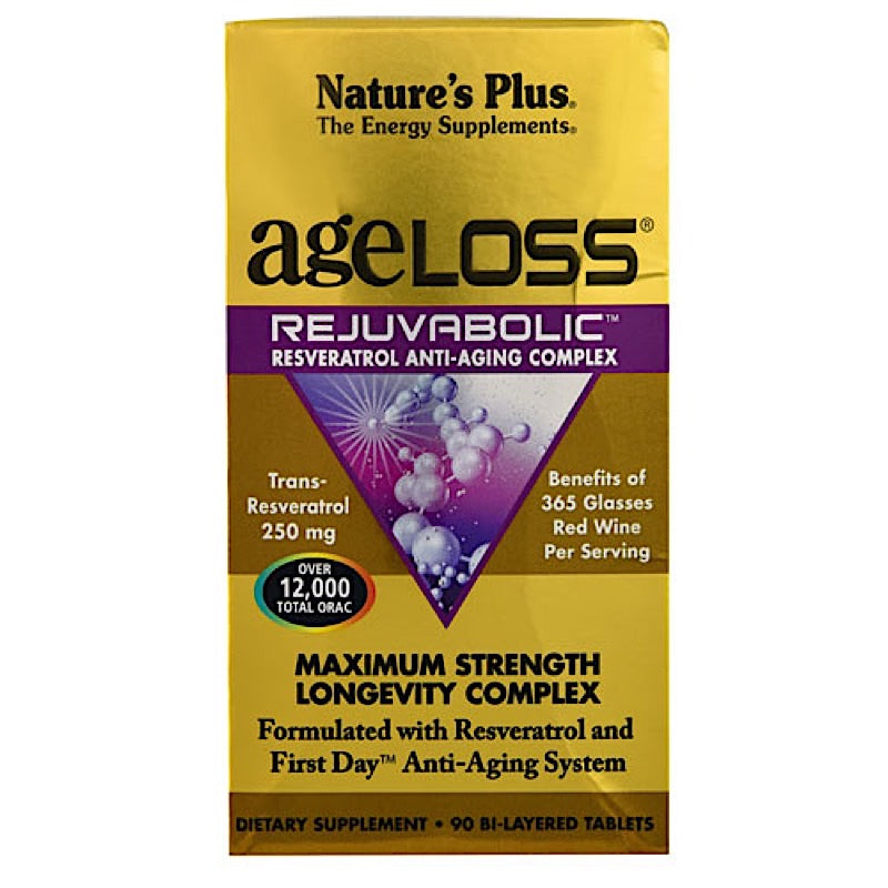 Nature's Plus, Ageloss Rejuvabolic, 90 Bi-Layered Tablets UPC 097467080249 | Hilife Vitamins