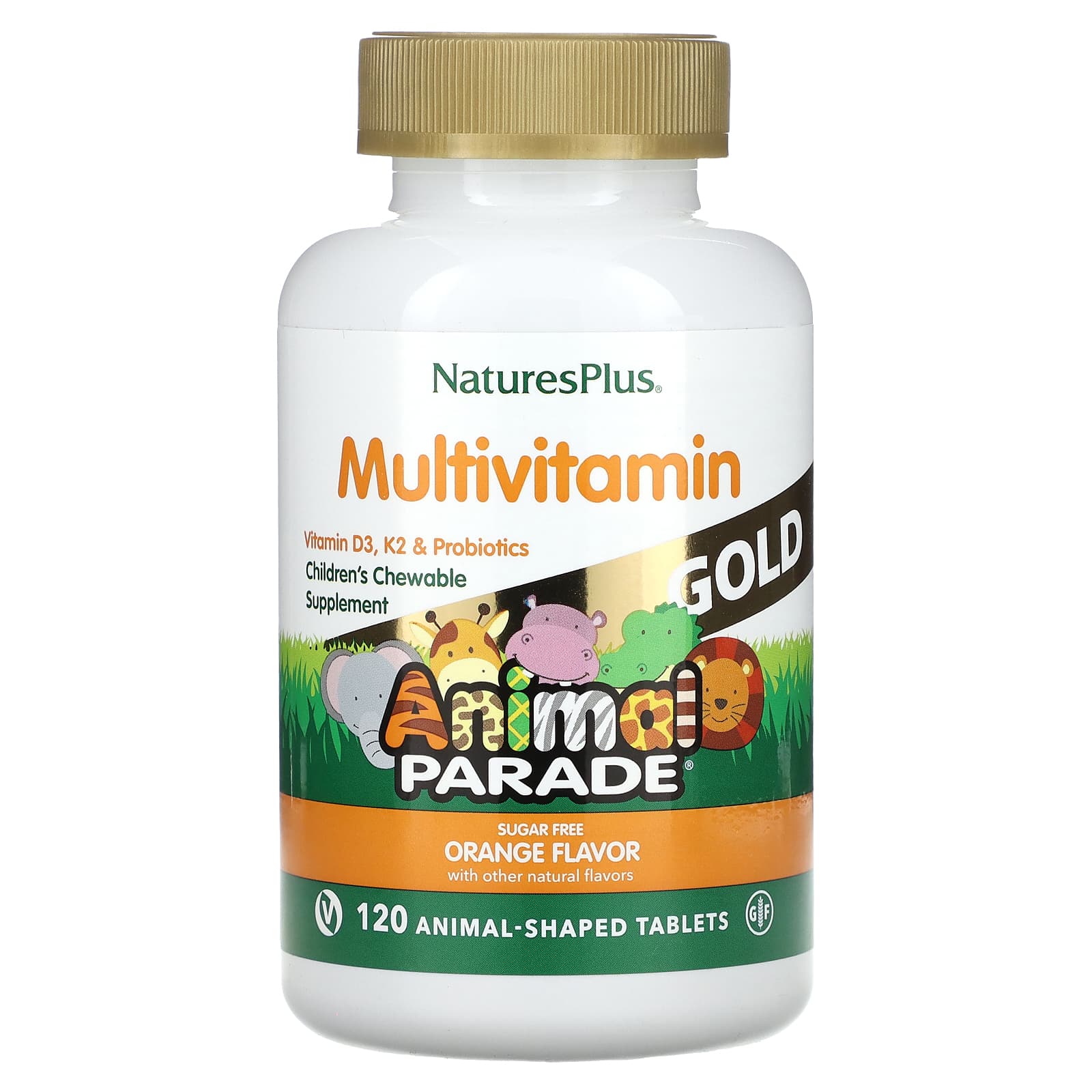 Nature's Plus, Ap Gold Orange, 120 Chewables UPC 097467299368 | Hilife Vitamins