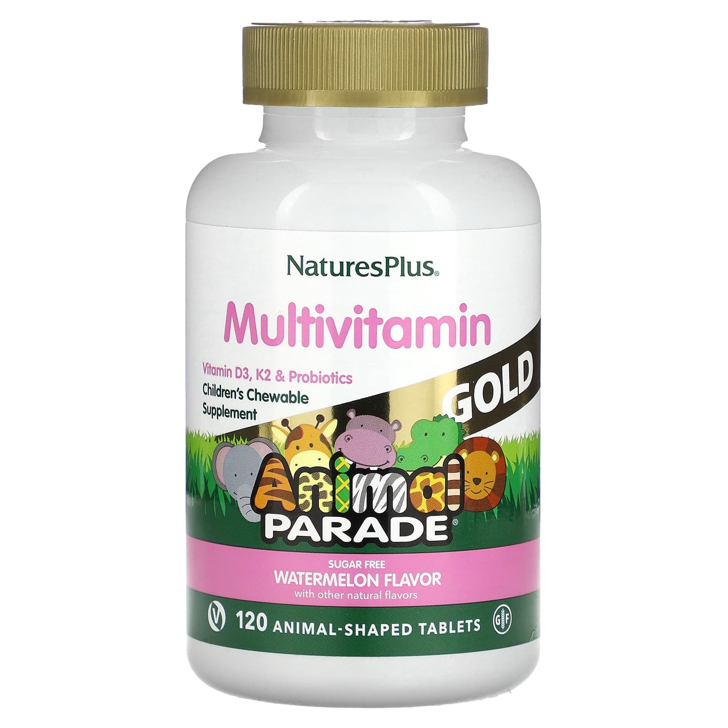 Nature's Plus, Ap Gold Watermelon, 120 Chewables UPC 097467299382 | Hilife Vitamins