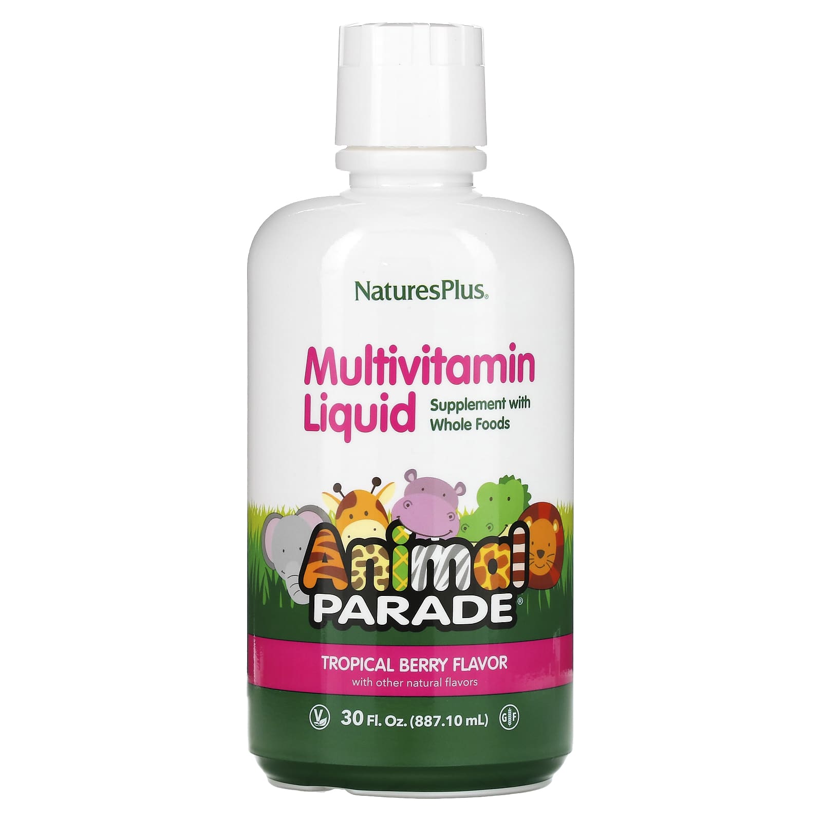 Nature's Plus, Animal Parade, Multivitamin Liquid, Tropical Berry, 30 Oz UPC 097467299511 | Hilife Vitamins
