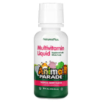 Nature's Plus, Animal Parade, Multivitamin Liquid, Tropical Berry, .5 Liquid UPC 097467299542 | Hilife Vitamins