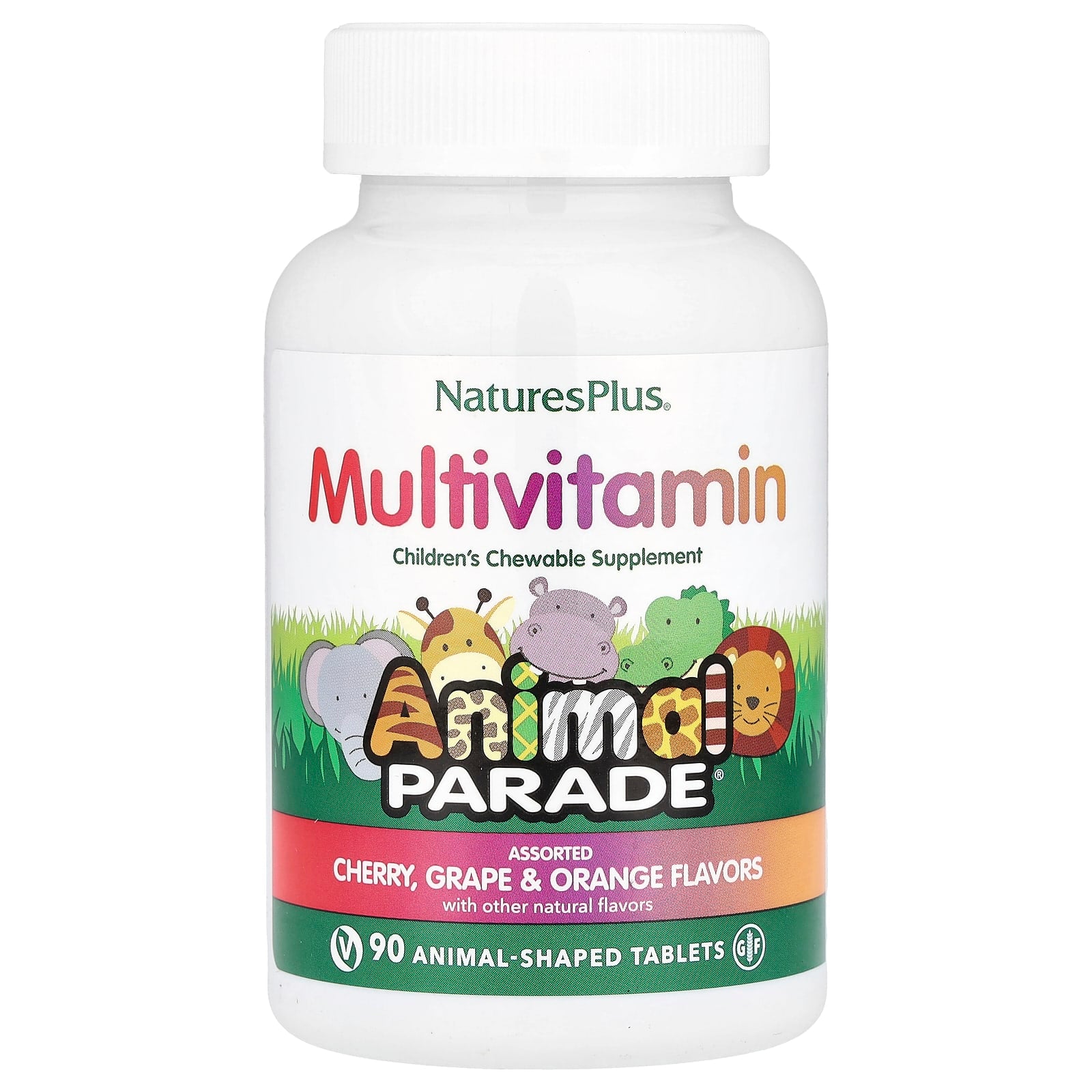 Nature's Plus, Source of Life, Animal Parade, Children's Chewable Multi-Vitamin & Mineral Supplement, Assorted, 90 Animal-Sha