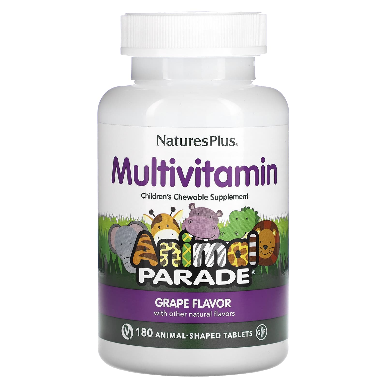 Nature's Plus, Ap Grape, 180 Chewables UPC 097467299863 | Hilife Vitamins