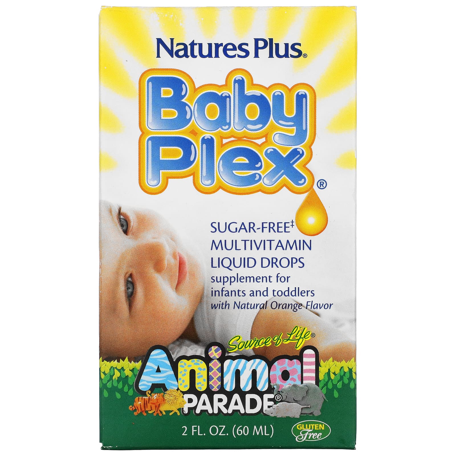 Nature’s Plus, Source of Life, Animal Parade, Baby Plex, Sugar Fr, 2 Oz Drops - 097467299887 | Hilife Vitamins