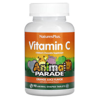 Nature's Plus, Animal Parade, Children's Chewable Supplement, Vitamin C, Orange Juice Flavor, 90 animal-Shaped tablets