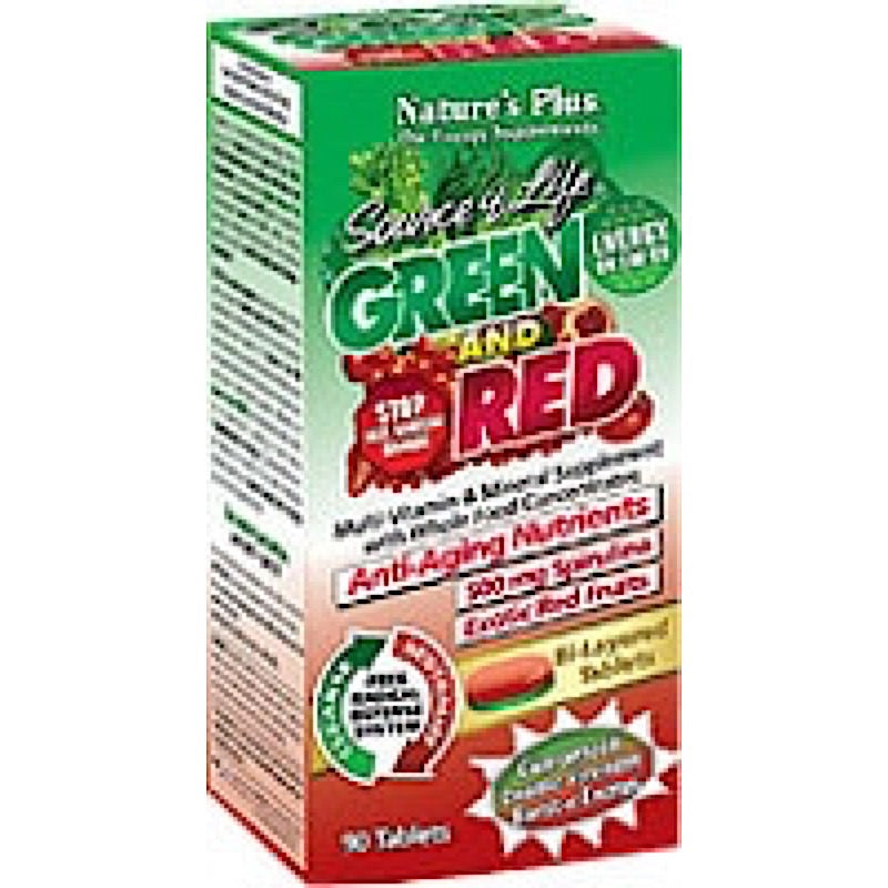 Nature's Plus, Source Of Life Green + Red, 90 Tablets UPC 097467305519 | Hilife Vitamins