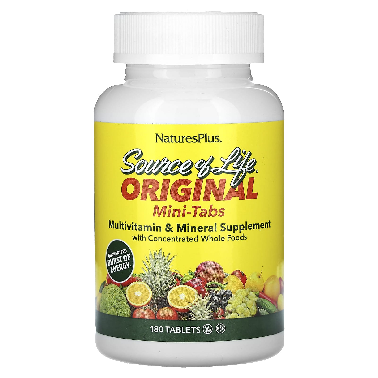 Nature's Plus, Source of Life, Multi-Vitamin & Mineral Supplements, 180 Tablets UPC 097467305830 | Hilife Vitamins