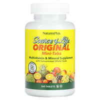 Nature's Plus, Source Of Life, Original, Mini-Tabs, Multivitamin & Mineral Supplement, 360 tablets UPC 097467305847