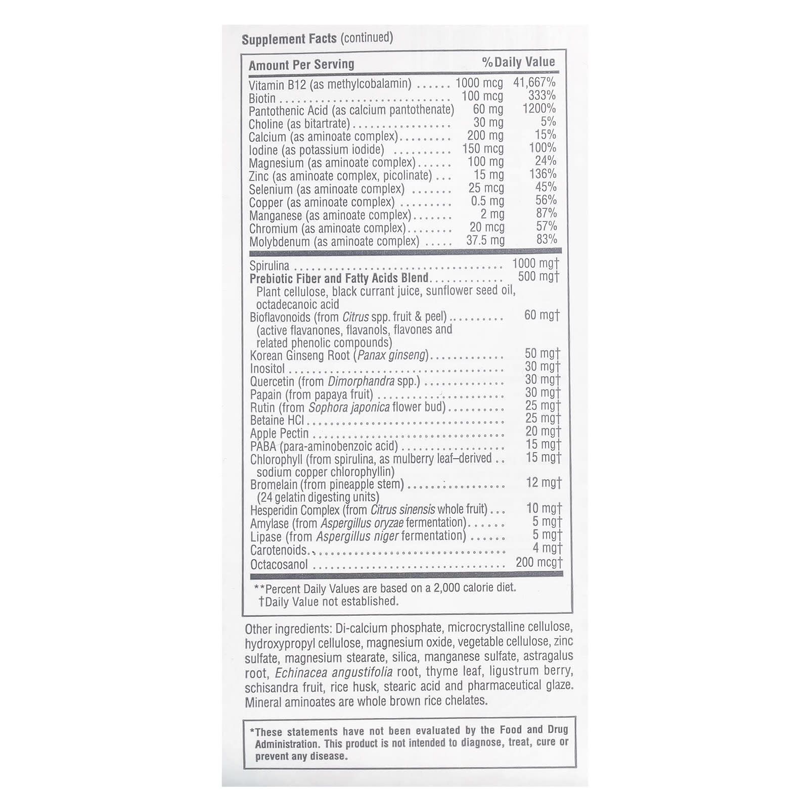 Nature's Plus, Source of Life, Original, Mini-Tabs, Multivitamin & Mineral Supplement, 180 Tablets UPC 097467305885