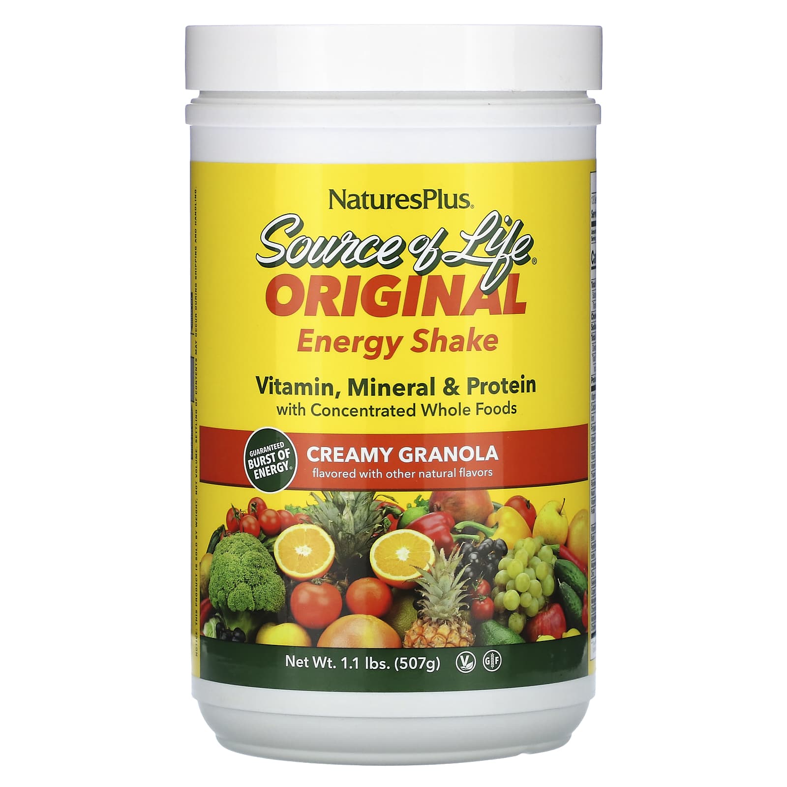 Nature's Plus, SOURCE OF LIFE ENERGY SHAKE, 1.1 Powder UPC 097467305953 | Hilife Vitamins