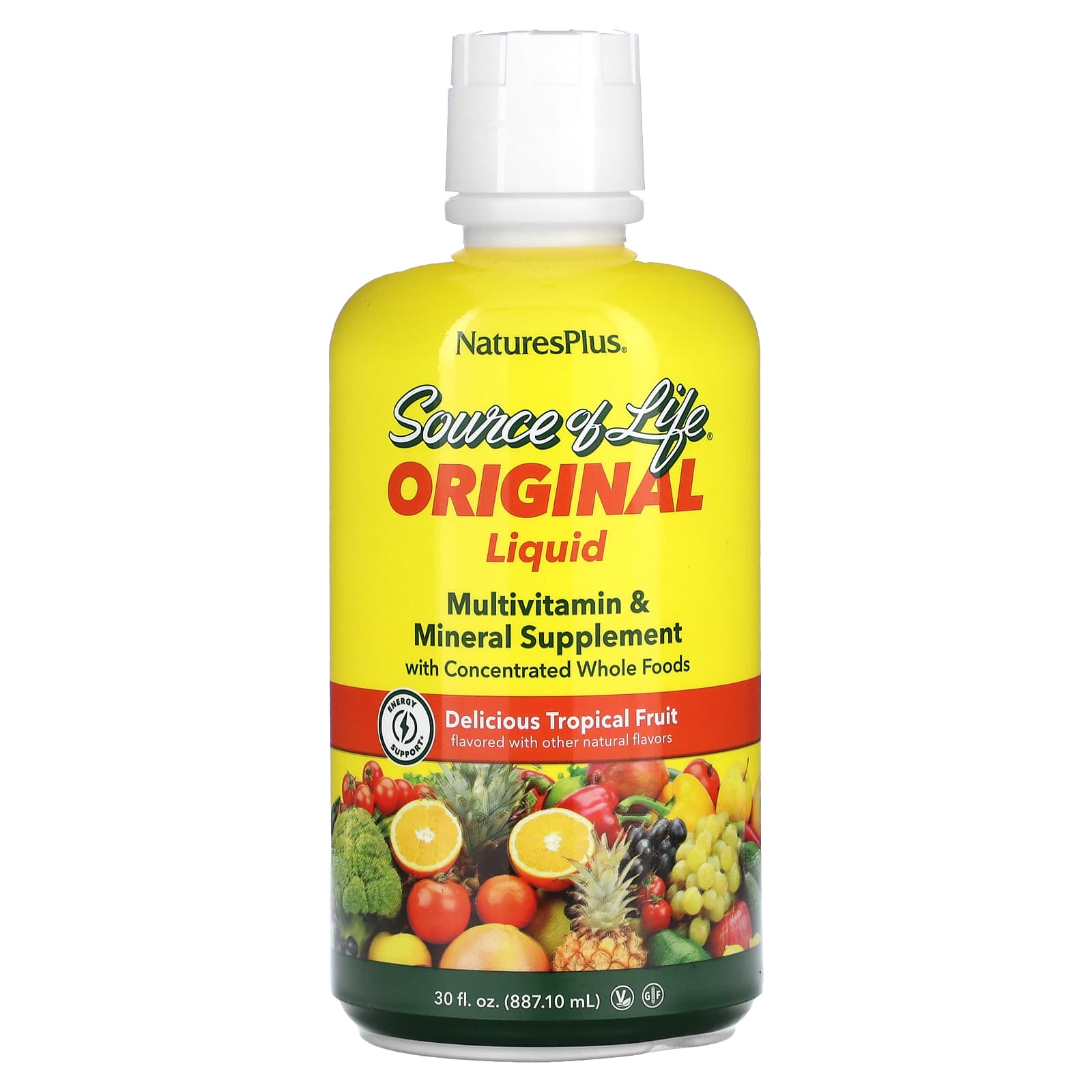 Nature's Plus, Source of Life, Original, Liquid, Multivitamin & Mineral Supplement, 30 FL OZ (887.10 ML) Liquid