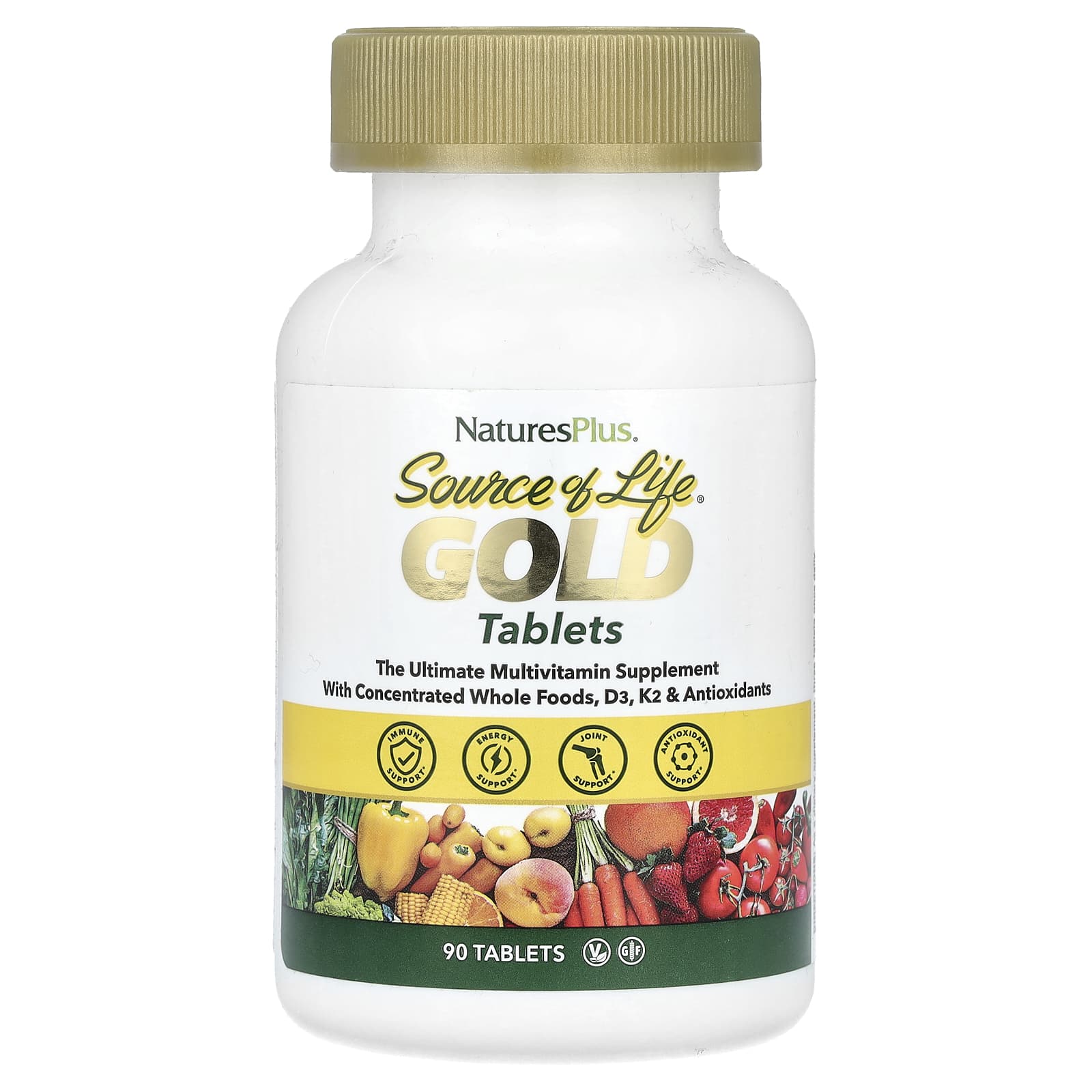 Nature’s Plus, Source of Life Gold, The Ultimate Multi-Vitamin Su, 90 Tablets UPC 097467307117 | HiLife Vitamins