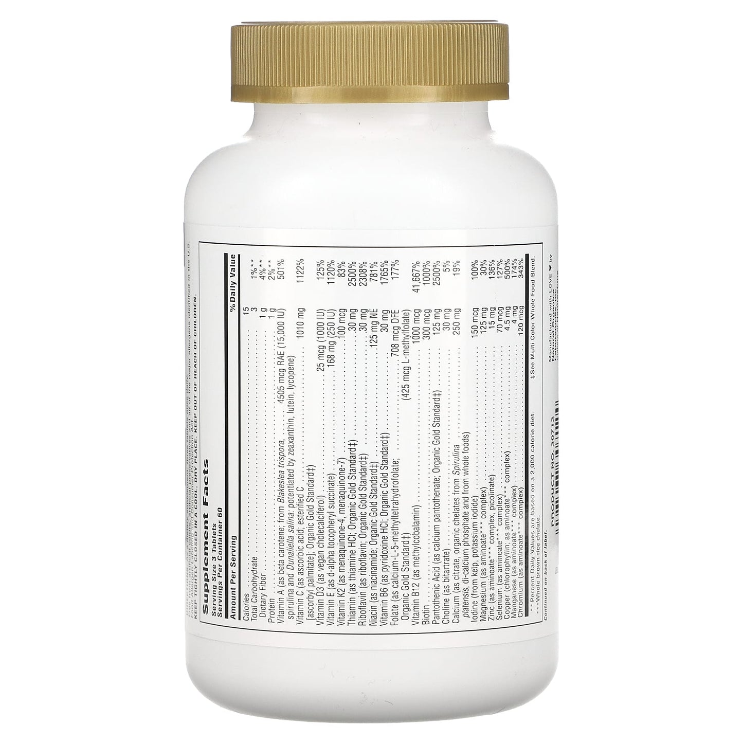 Nature's Plus, Source Of Life Gold, 180 Tablets UPC 097467307124 | Hilife Vitamins
