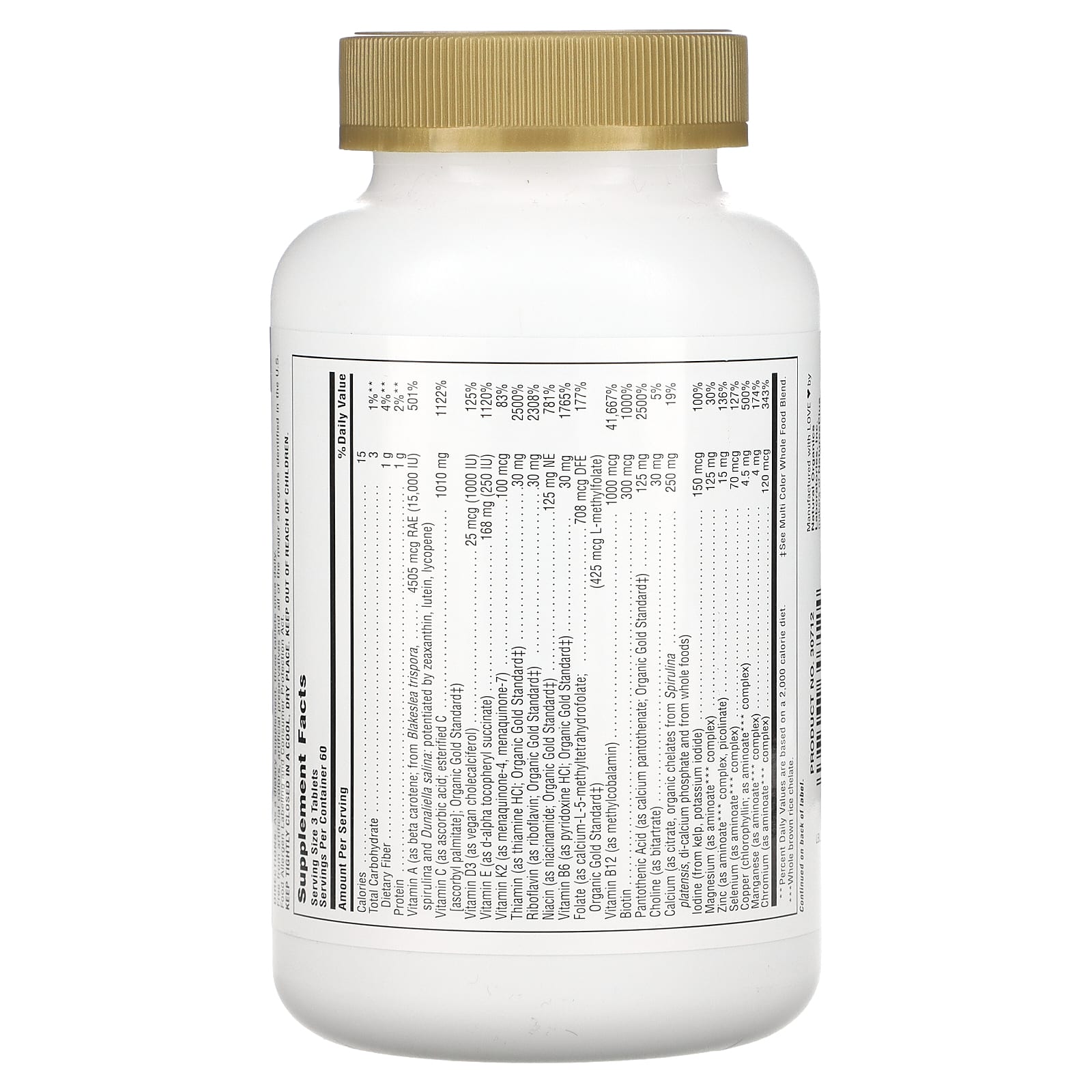 Nature's Plus, Source Of Life Gold, 180 Tablets UPC 097467307124 | Hilife Vitamins