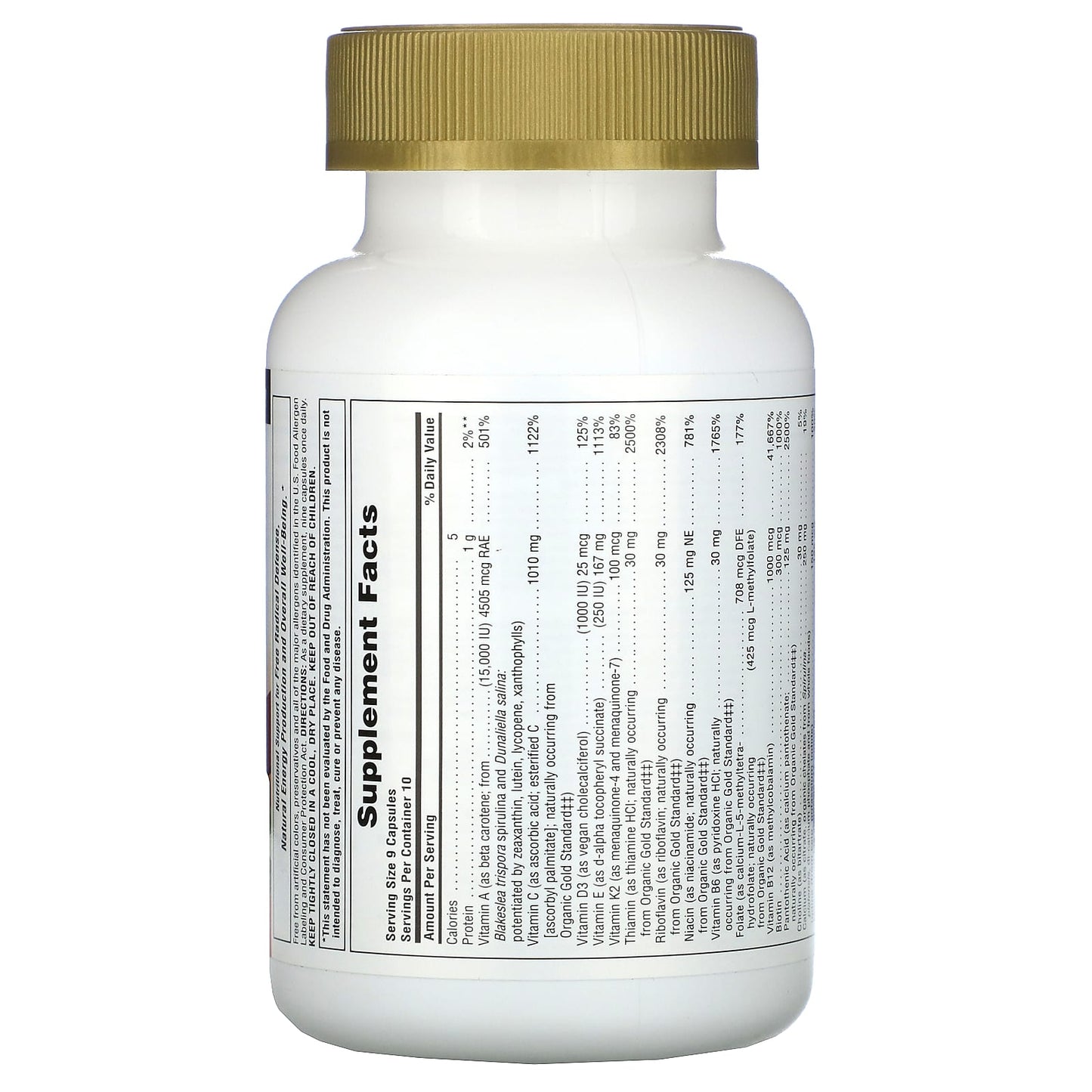 Nature's Plus, Source of Life, Gold Capsules, 90 Vegetarian Capsules UPC 097467307162 | Hilife Vitamins
