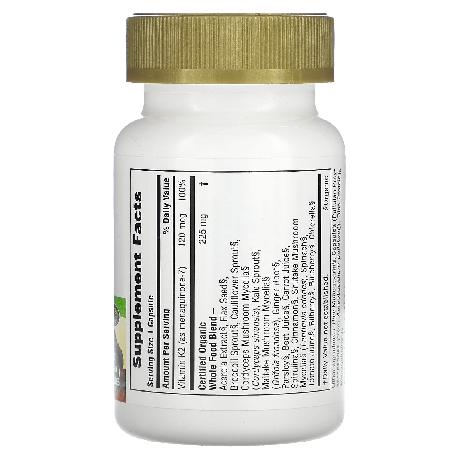 Nature's Plus, Source of Life, Garden, Organic Vitamin K2, 60 Capsules UPC 097467307377 | Hilife Vitamins