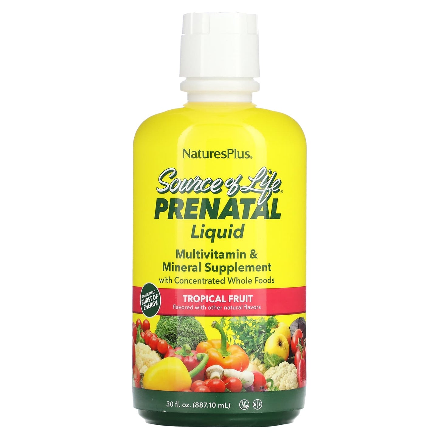 Nature's Plus, Source of Life, Prenatal Liquid, Tropical Fruit, 1.875 Liquid UPC 097467308411 | Hilife Vitamins