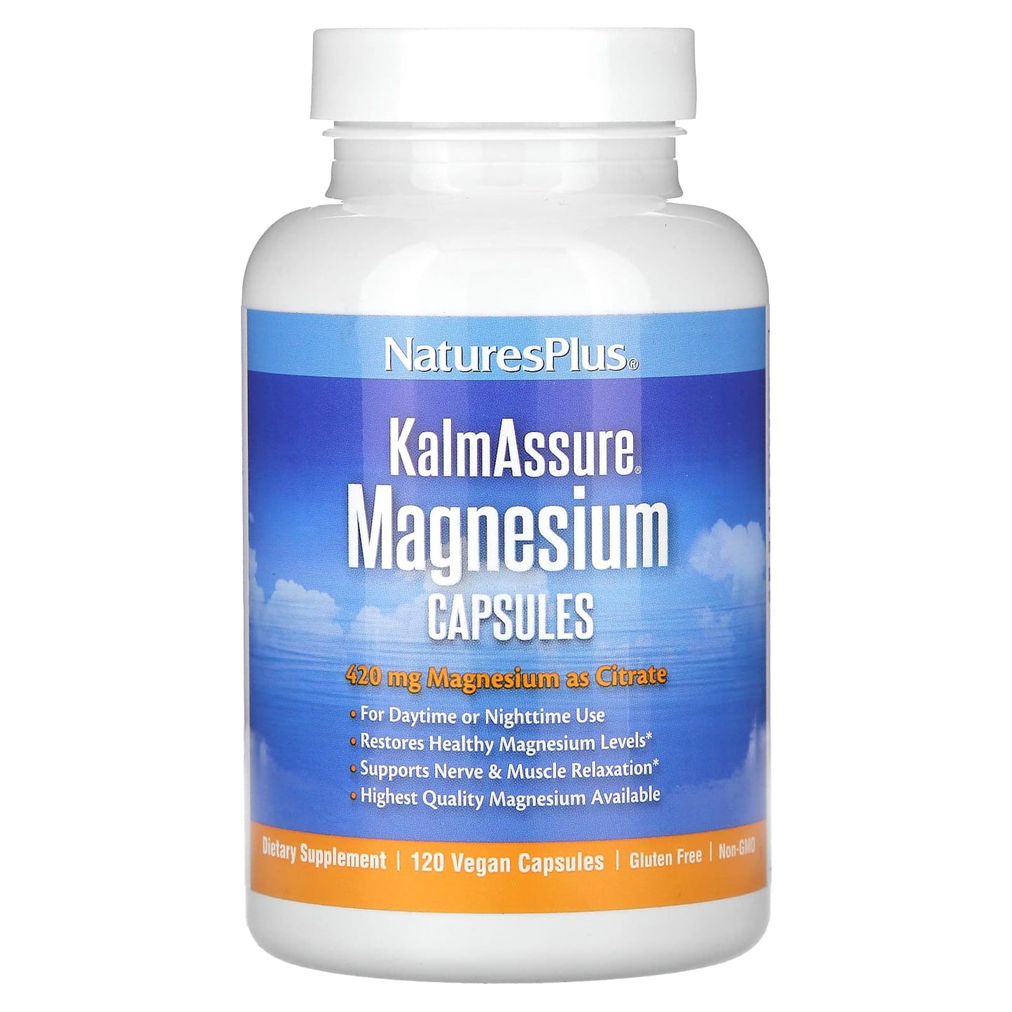 Nature's Plus, KalmAssure, Magnesium, 140 mg, 90 Vegetarian Capsules UPC 097467336025 | Hilife Vitamins