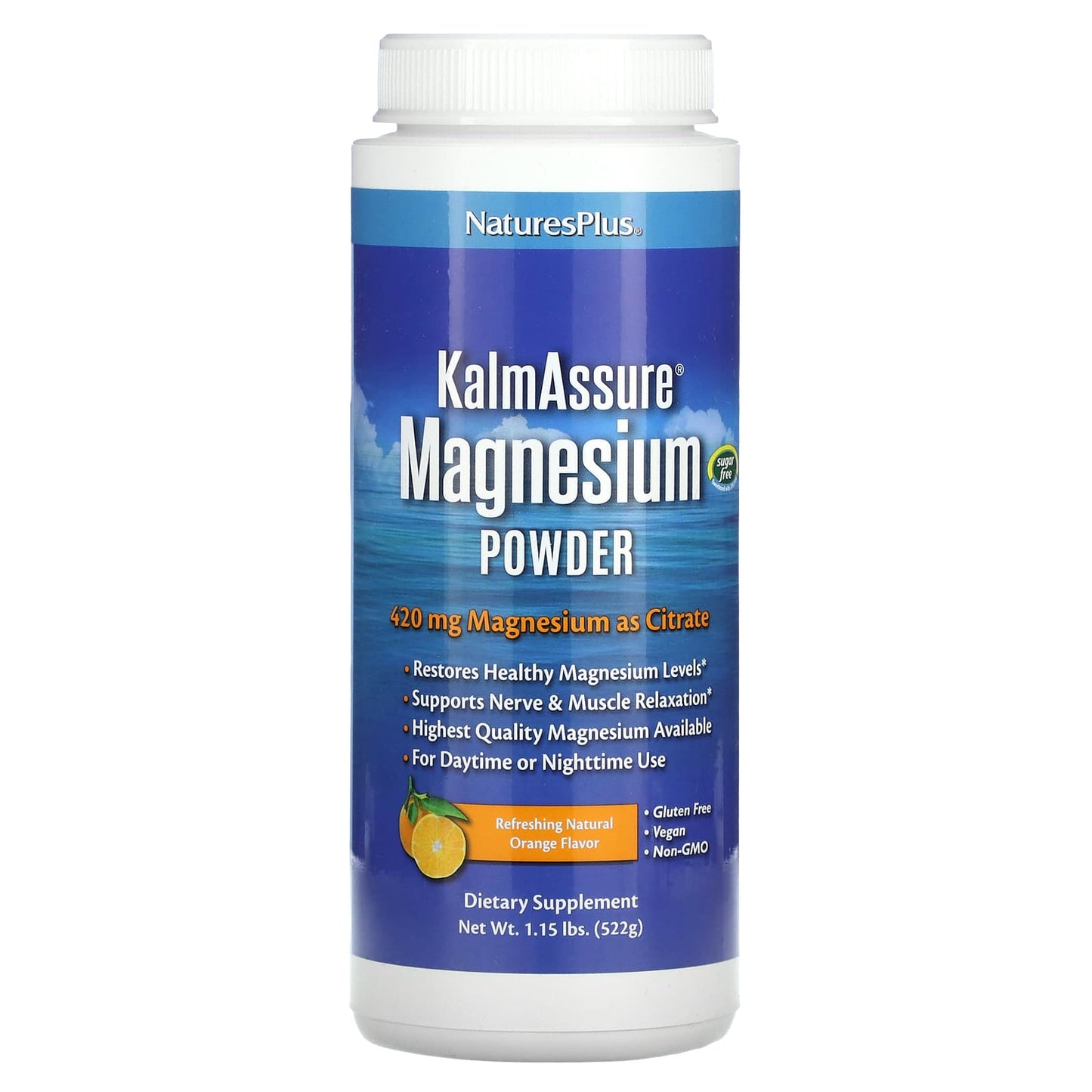 Nature's Plus, Kalmassure Magnesium Powder, 18.4 Oz UPC 097467336049 | Hilife Vitamins