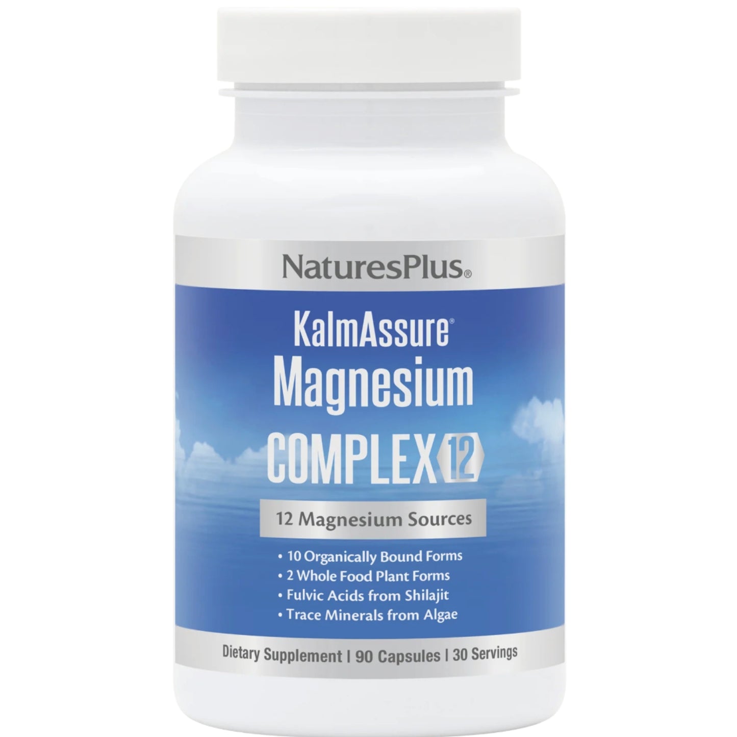 Nature’s Plus, KalmAssure Magnesium Complex 12, 90 Capsules UPC 097467336117 | HiLife Vitamins