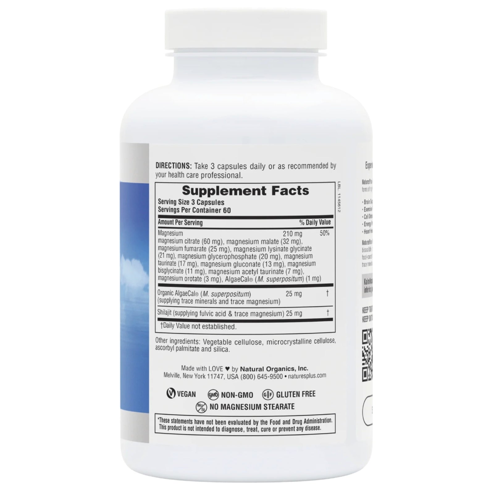 Nature’s Plus, KalmAssure Magnesium Complex 12, 180 Capsules UPC 097467336124 | HiLife Vitamins