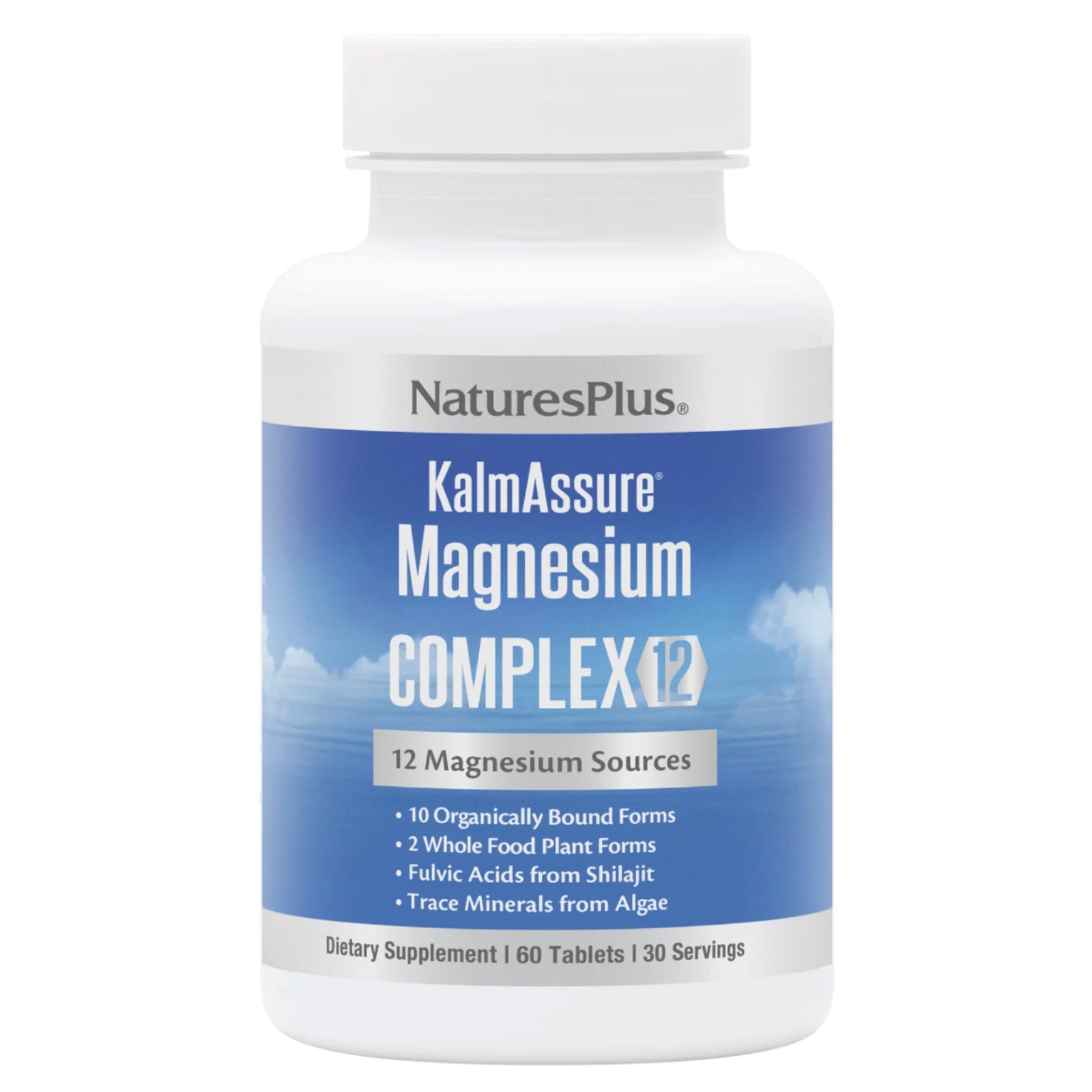 Nature’s Plus, KalmAssure Magnesium Complex 12, 60 Tablets UPC 097467336155 | HiLife Vitamins