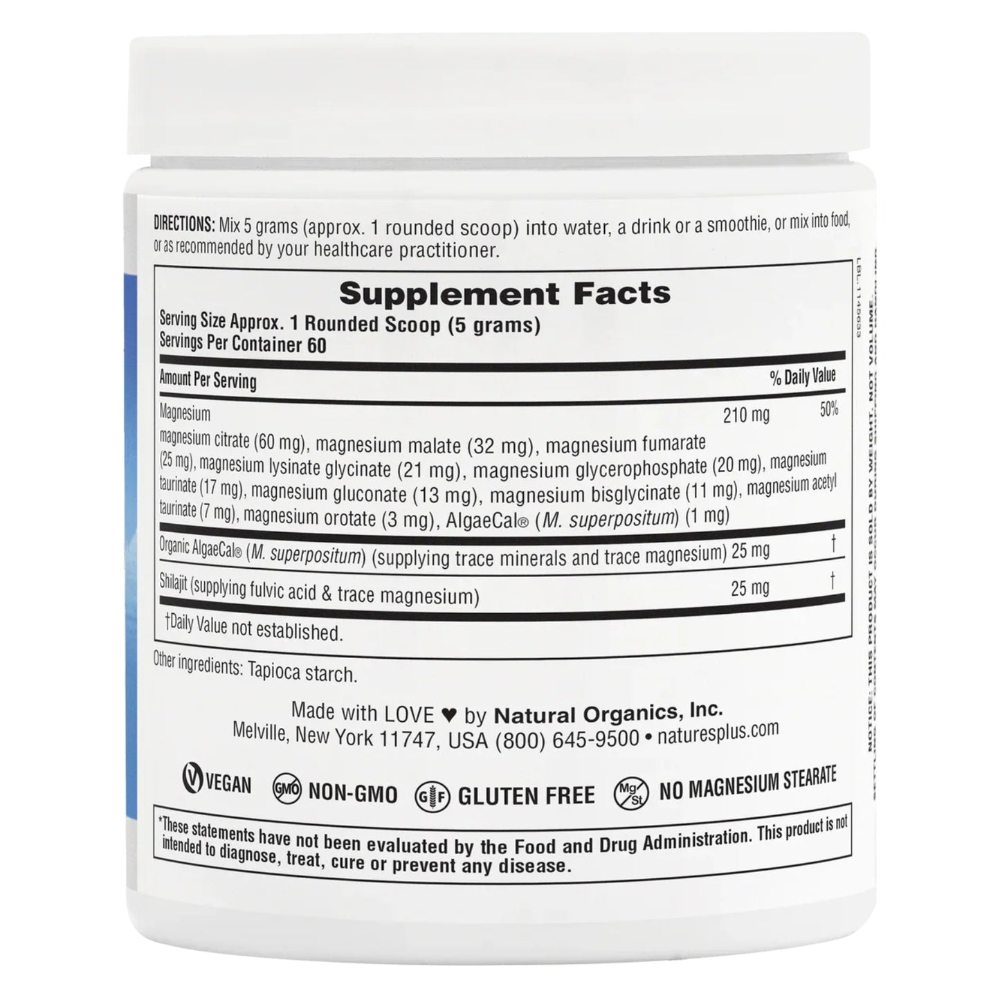 Nature’s Plus, KalmAssure Magnesium Complex 12, 0.66lb (300g) UPC 097467336179 | HiLife Vitamins