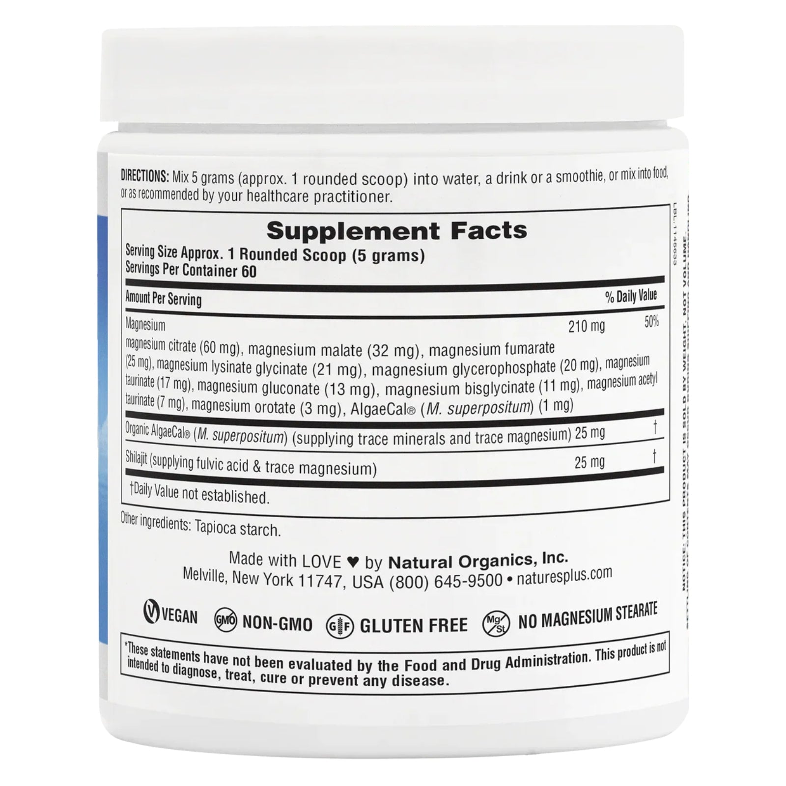 Nature’s Plus, KalmAssure Magnesium Complex 12, 0.66lb (300g) UPC 097467336179 | HiLife Vitamins