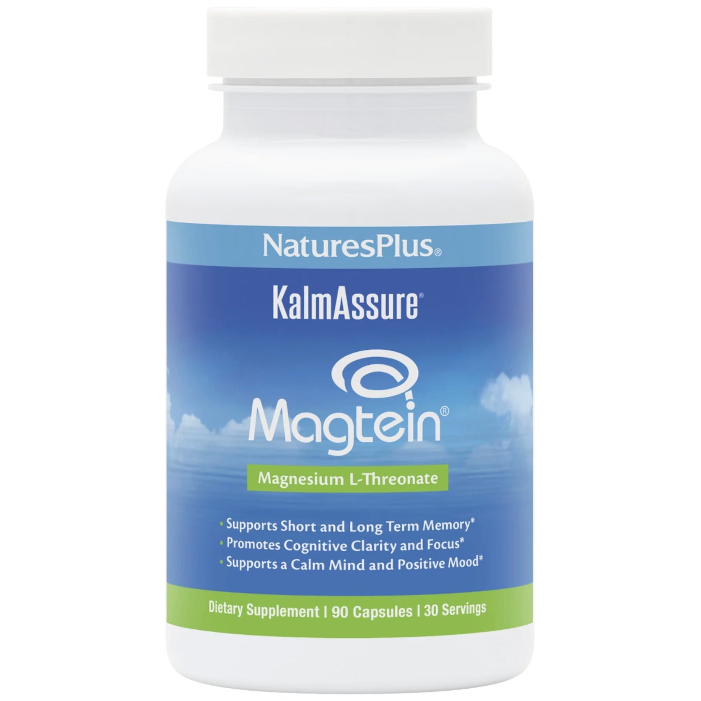 Nature’s Plus, KalmAssure® Magtein®, 90 Capsules UPC 097467336209 | HiLife Vitamins