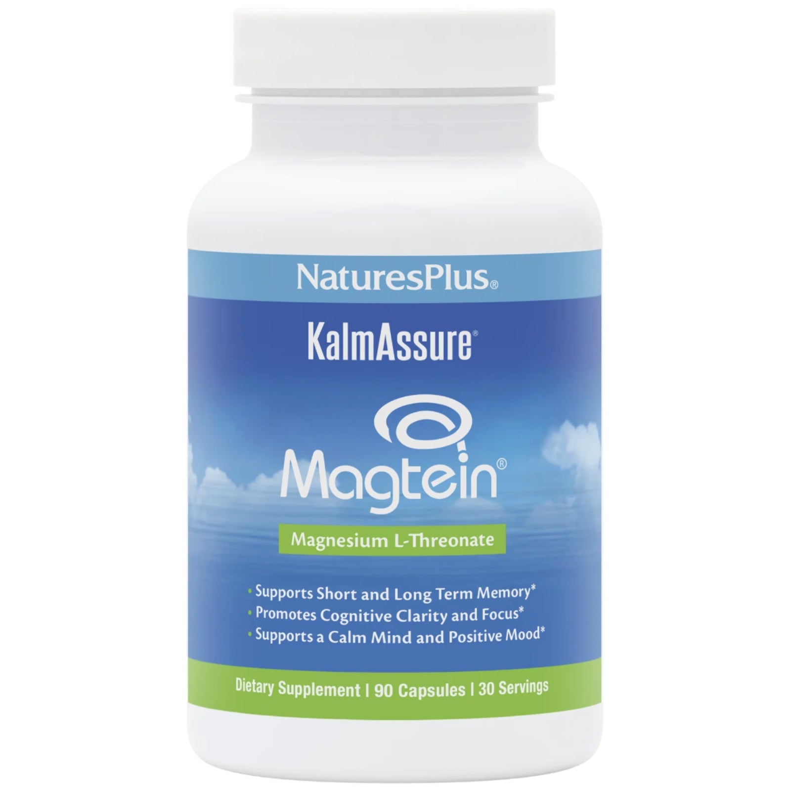 Nature’s Plus, KalmAssure® Magtein®, 90 Capsules UPC 097467336209 | HiLife Vitamins
