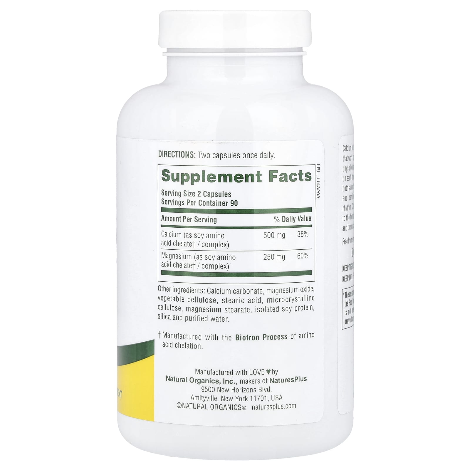 Nature's Plus, Cal/ Mag Caps, 180 Vegetarian Capsules UPC 097467336438 | Hilife Vitamins