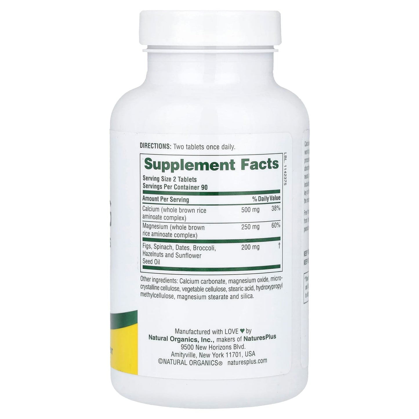 Nature's Plus, Cal/Mag with Whole Foods, 180 Tablets UPC 097467336452 | Hilife Vitamins