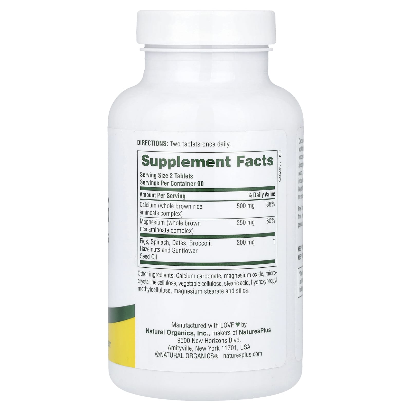 Nature's Plus, Cal/Mag with Whole Foods, 180 Tablets UPC 097467336452 | Hilife Vitamins